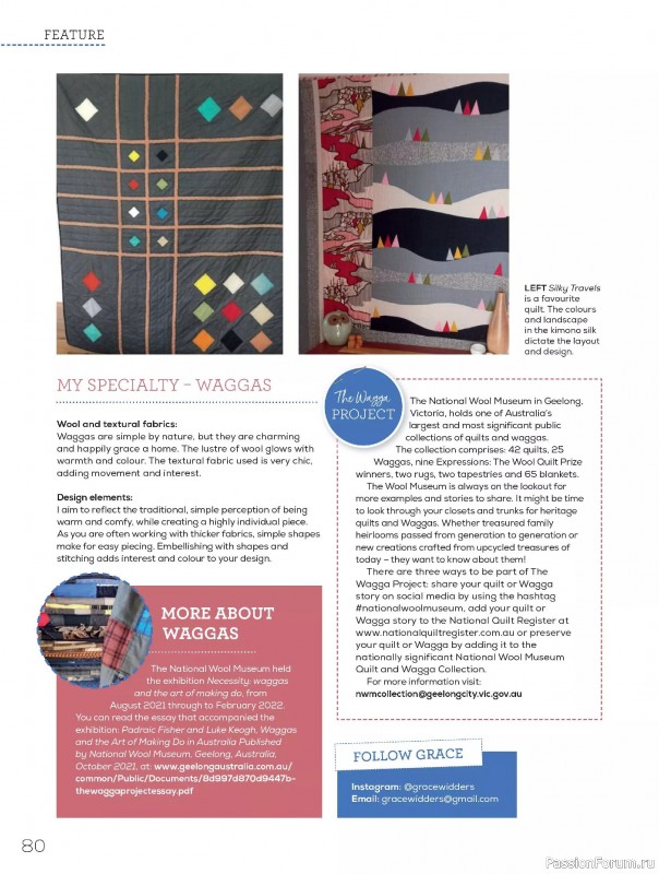 Коллекция проектов для рукодельниц в журнале «Quilters Companion №134 2025»