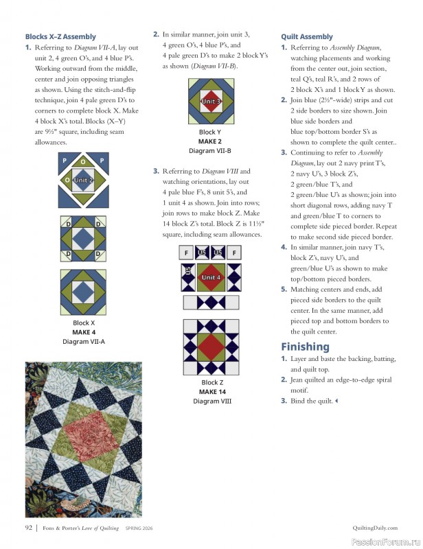 Коллекция проектов в журнале &laquo;Fons & Porter's Love of Quilting - Spring 2026&raquo;