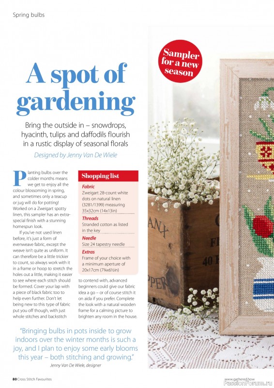 Коллекция вышивки в журнале &laquo;Cross Stitch Favourites - Spring 2025&raquo;