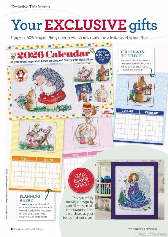 Коллекция вышивки в журнале «The World of Cross Stitching №365 2025»