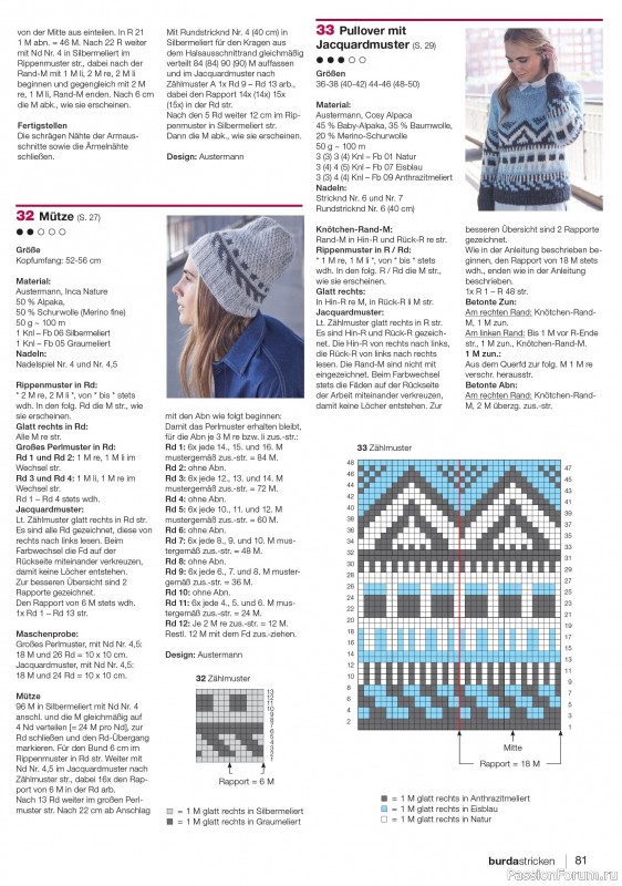 Вязаные модели в журнале «Burda Stricken №4 2025»