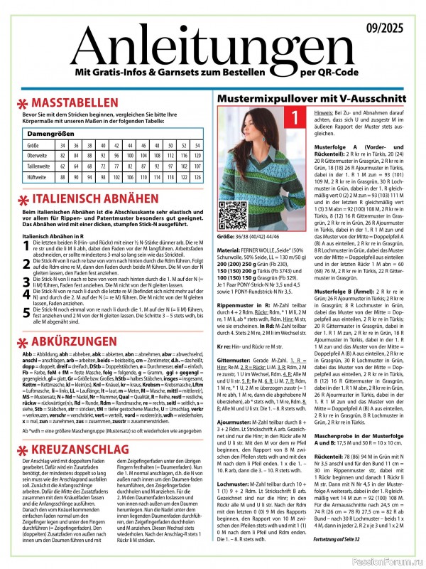 Вязаные модели в журнале «Sabrina №9 2025 German»