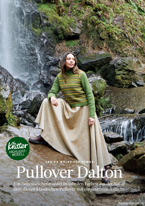 Вязаные проекты спицами в журнале «The Knitter №78 2025 Germany»