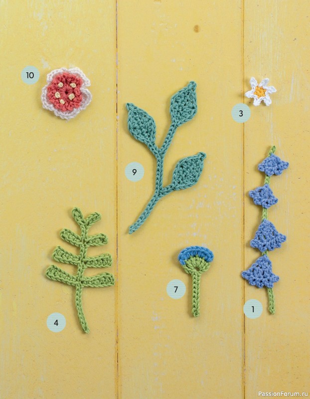 Bязаные проекты в журнале «100 crochet: flowers, plants and petals»