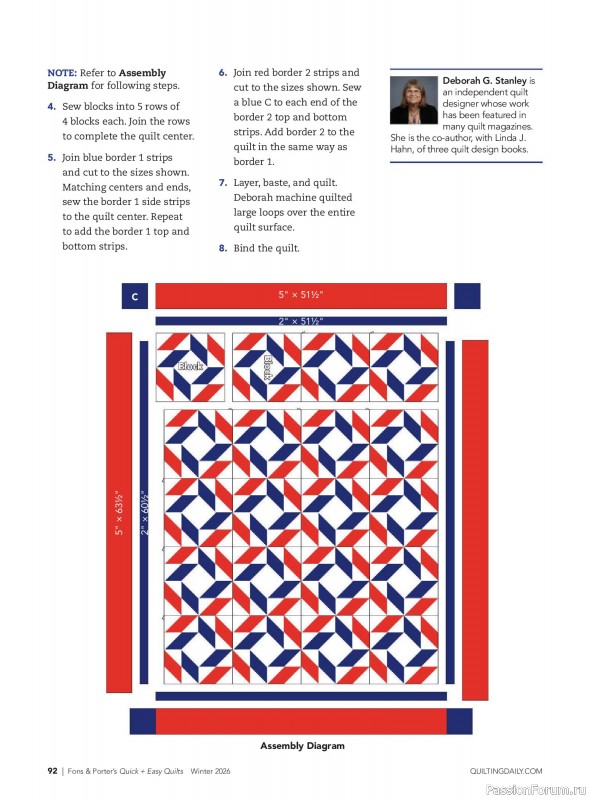 Коллекция проектов для рукодельниц в журнале &laquo;Quick+Easy Quilts - Winter 2026&raquo;