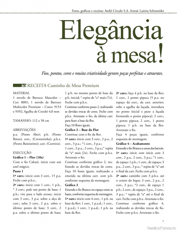 Вязаные проекты крючком в журнале &laquo;Artesanato Simples Ed.87 Croche com Fios Barroco&raquo;