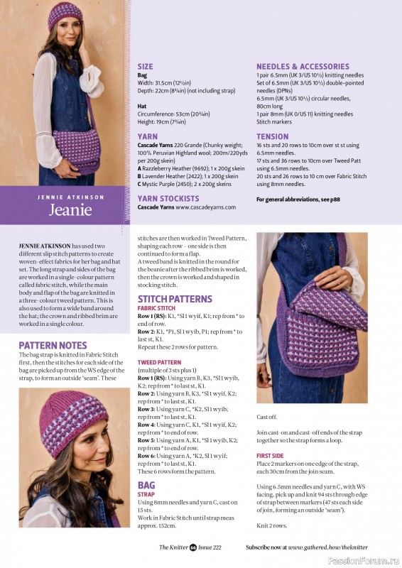Вязаные проекты спицами в журнале «The Knitter №222 2025»