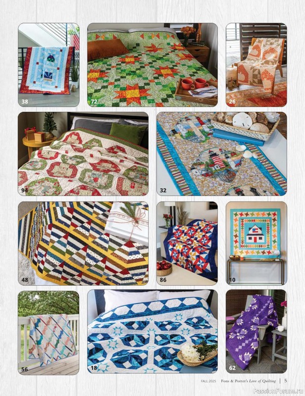 Коллекция проектов для рукодельниц в журнале «Fons & Porter’s Love Of Quilting - Fall 2025»