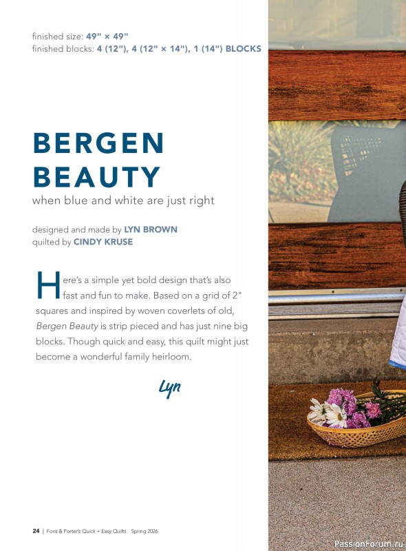 Коллекция проектов для рукодельниц в журнале &laquo;Quick+Easy Quilts - Spring 2026&raquo;
