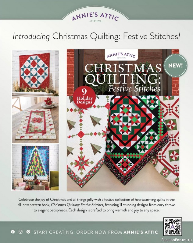 Коллекция проектов для рукодельниц в журнале «Quilter's World - Autumn 2025»