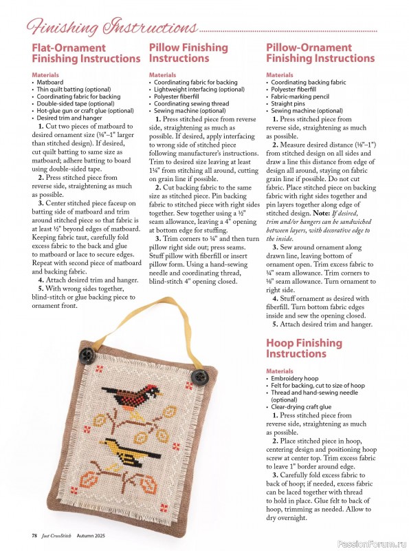 Коллекция вышивки в журнале «Just CrossStitch - Autumn 2025»