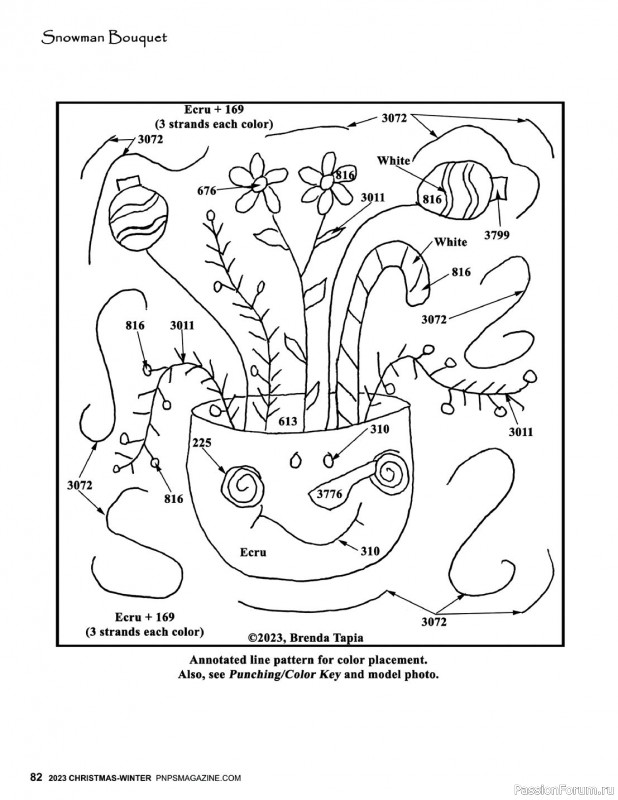 Коллекция вышивки в журнале «Punch Needle & Primitive Stitcher - Winter 20233»