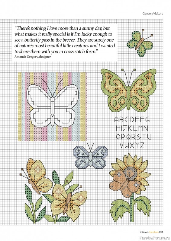 Коллекция вышивки в журнале «Ultimate Cross Stitch Gardens 2026»