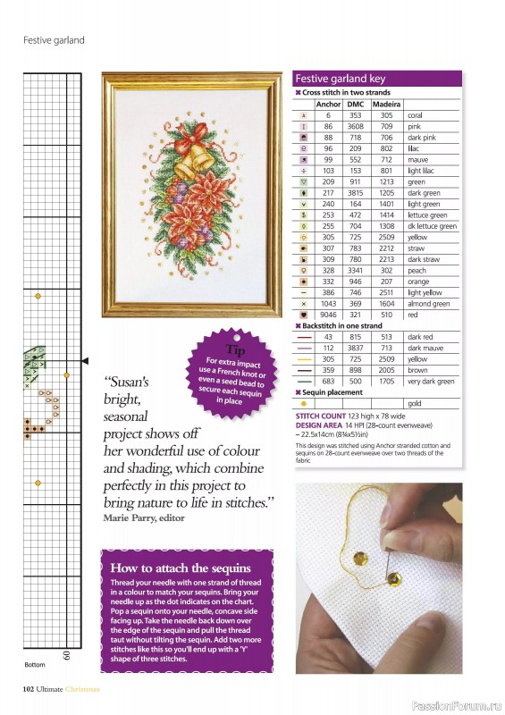Коллекция вышивки в журнале «Ultimate Crossstitch Christmas №7 2025»