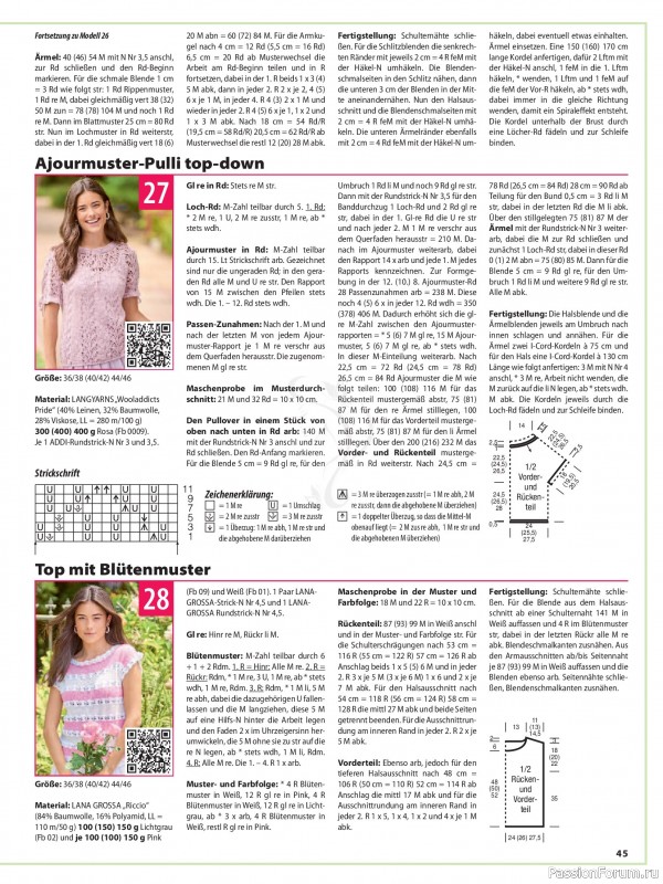 Вязаные модели в журнале «Sabrina №6 2025 German»