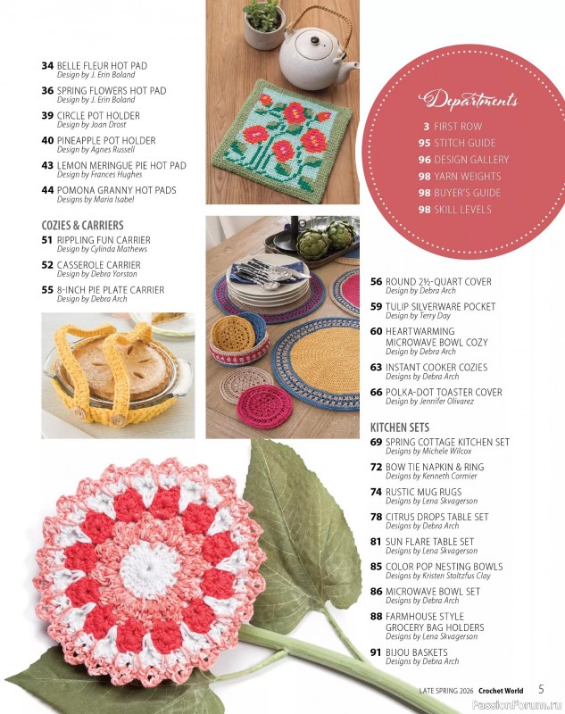 Вязаные проекты крючком в журнале &laquo;Crochet World Specials - Late Spring 2026&raquo;