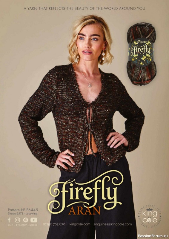 Вязаные проекты спицами в журнале «The Knitter №220 2025»