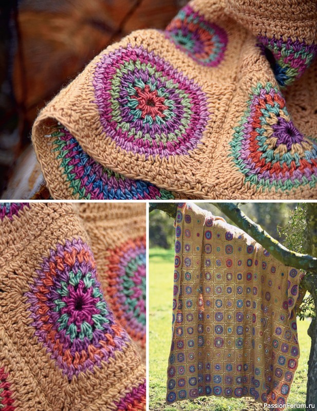 Вязаные проекты в книге «Block-by-Block Blankets and Afghans».