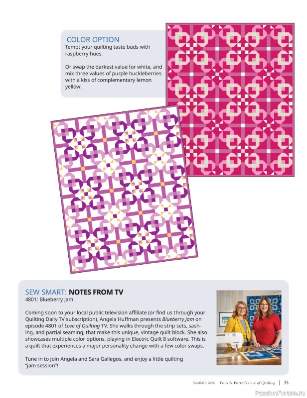 Коллекция проектов для рукодельниц в журнале «Love of Quilting - Summer 2026»