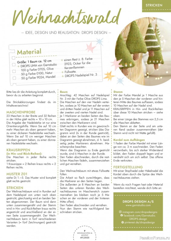 Коллекция проектов для рукодельниц в журнале «Weihnachten & Advent - selber machen №49 2025»