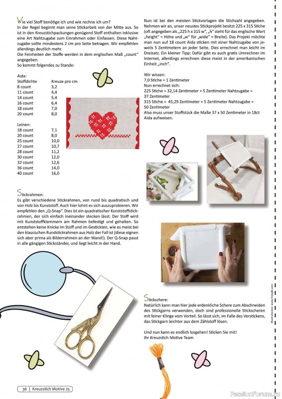 Коллекция вышивки крестиком в журнале «Kreuzstich Motive №25 2022»