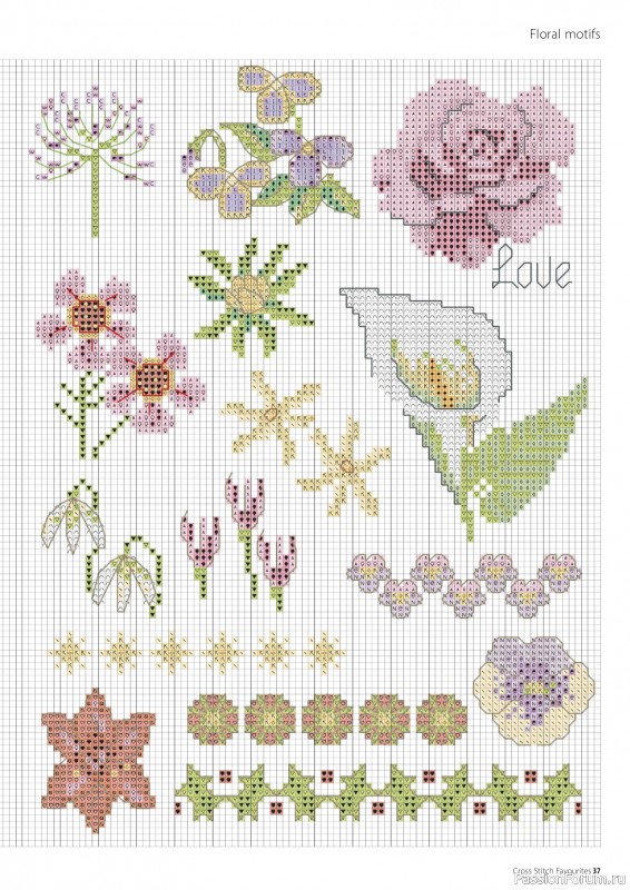 Коллекция вышивки в журнале «Cross Stitch Favourites - Flowers 2026»