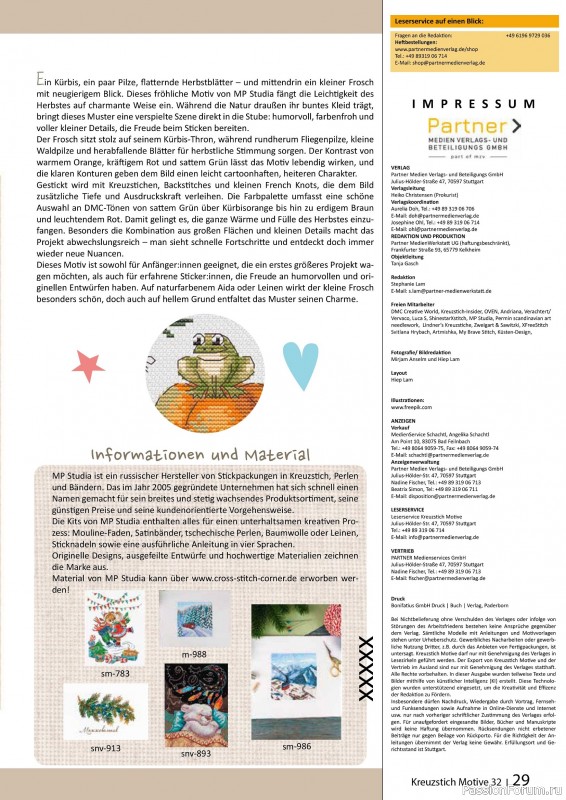 Коллекция вышивки в журнале «Kreuzstich Motive №32 2025»