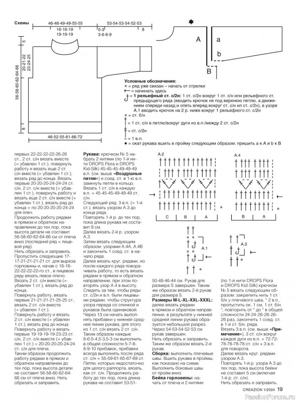 Вязаные модели в журнале «Creazion №1 2024»