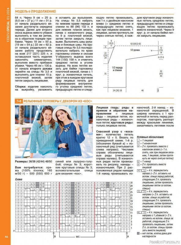 Вязаные модели в журнале «Модное вязание №1 2024»