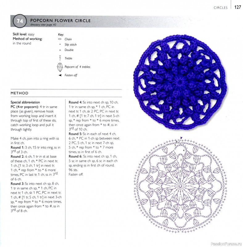 Вязаные проекты в книге «75 Crocheted Floral Blocks». Часть 2.