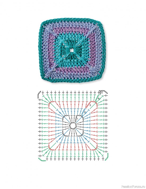 Вязаные проекты в книге «Granny Square Crochet for Beginners»