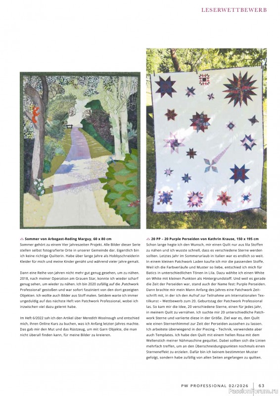 Коллекция проектов для рукодельниц в журнале &laquo;Patchwork Professional №2 2025&raquo;