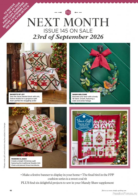 Коллекция проектов для рукодельниц в журнале «Todays Quilter №144 2026»