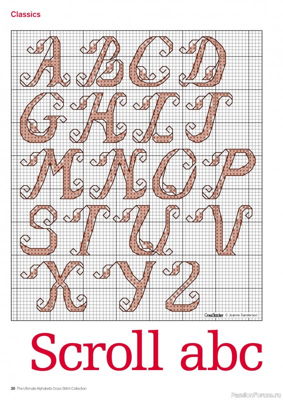 Коллекция вышивки в журнале «Cross Stitch Collection - The Ultimate Alphabets 2026»