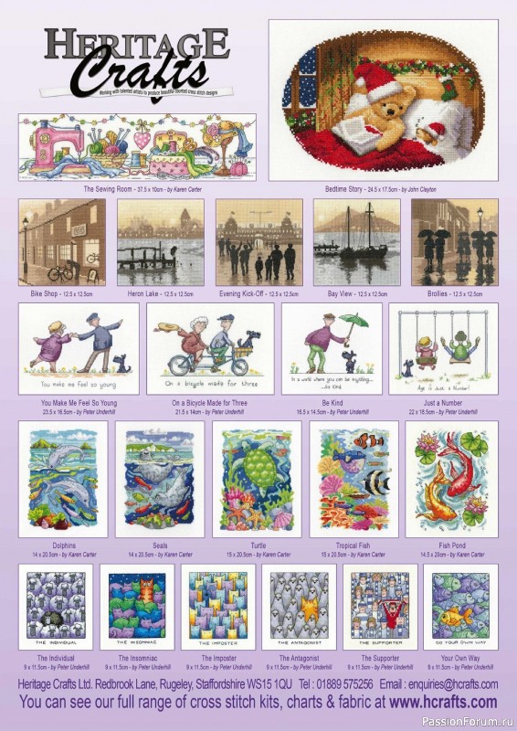 Коллекция вышивки в журнале «The World of Cross Stitching №325 2022»