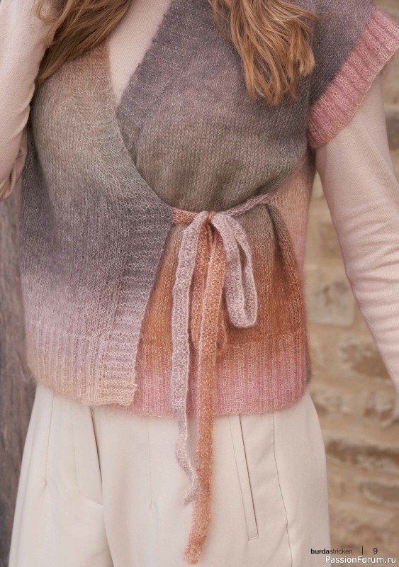 Вязаные модели в журнале «Burda Stricken №1 2023»