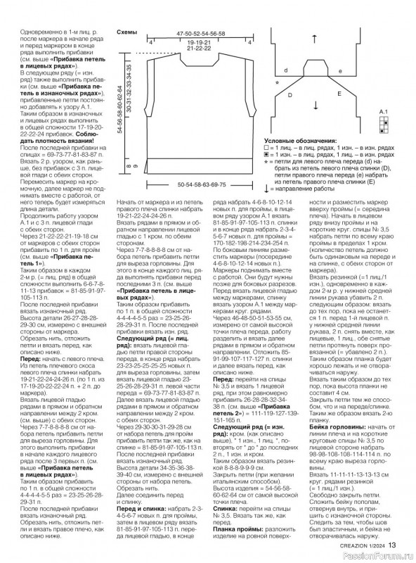 Вязаные модели в журнале «Creazion №1 2024»