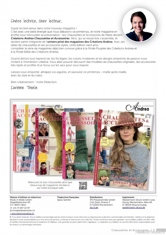 Коллекция проектов для рукодельниц в журнале &laquo;Les Cr&eacute;ations Andrea №8 2026&raquo;