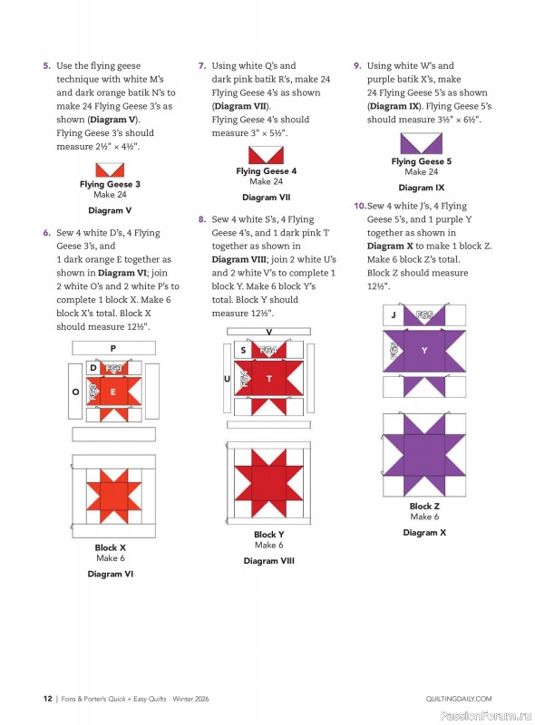 Коллекция проектов для рукодельниц в журнале &laquo;Quick+Easy Quilts - Winter 2026&raquo;