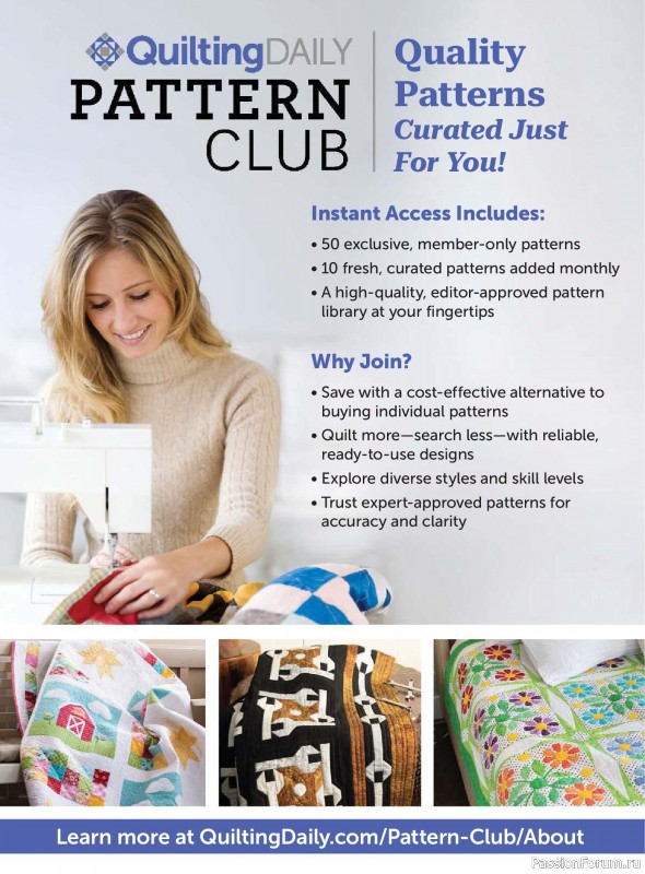 Коллекция проектов для рукодельниц в журнале &laquo;Quick+Easy Quilts - Winter 2026&raquo;