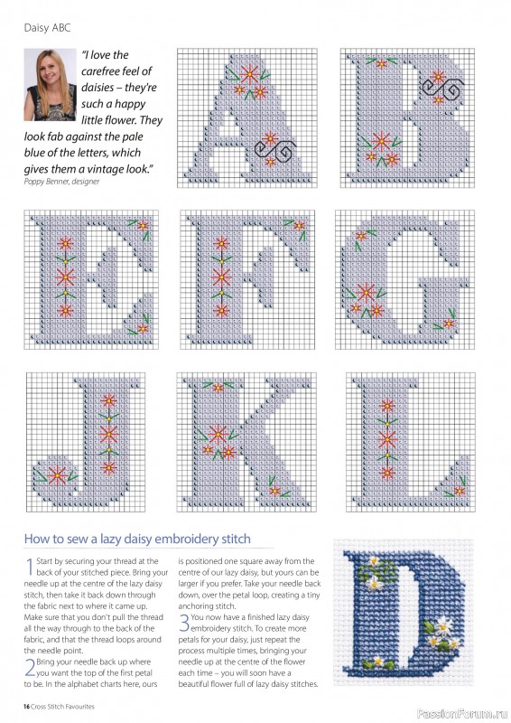 Коллекция вышивки в журнале «Cross Stitch Favourites - Flowers 2026»