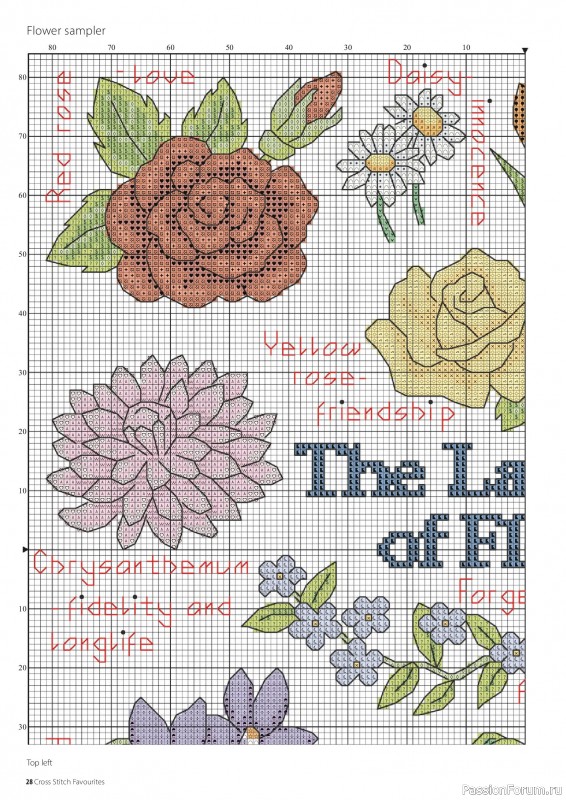 Коллекция вышивки в журнале «Cross Stitch Favourites - Flowers 2026»