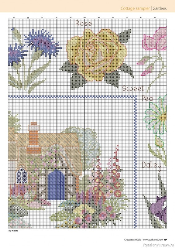 Коллекция вышивки в журнале «Cross Stitch Gold - Floral Collection 2023»