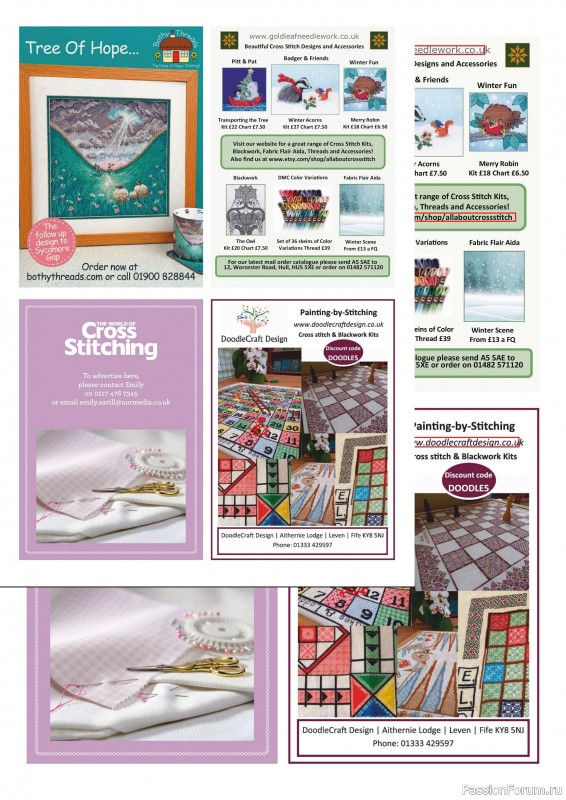 Коллекция вышивки в журнале «The World of Cross Stitching №365 2025»