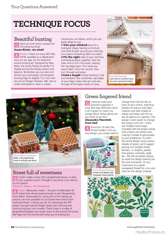 Коллекция вышивки в журнале «The World of Cross Stitching Special №366 2025»