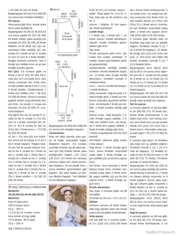 Вязаные модели в журнале «Burda Orgu №1 2025»
