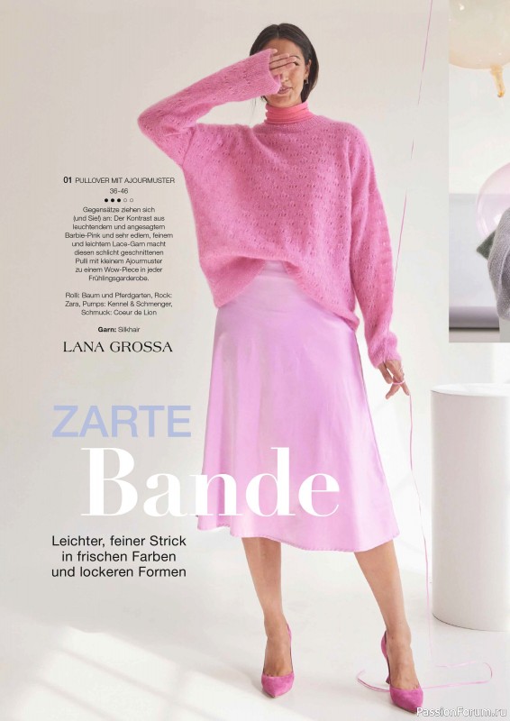 Вязаные модели в журнале «Burda Stricken №1 2024»