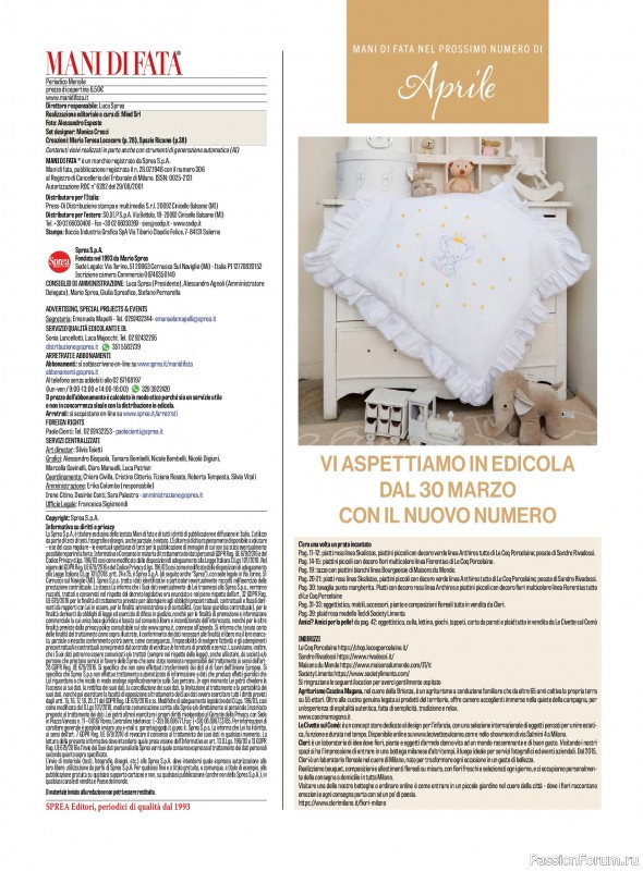 Коллекция проектов для рукодельниц в журнале &laquo;Mani di Fata - Marzo 2026&raquo;