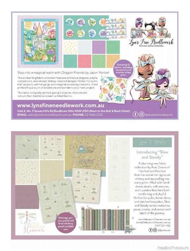 Коллекция проектов для рукодельниц в журнале «Quilters Companion №136 2025»