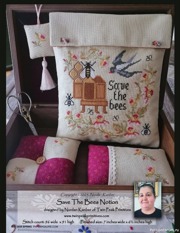 Коллекция вышивки в журнале «Punch Needle & Primitive Stitcher - Spring 2025»